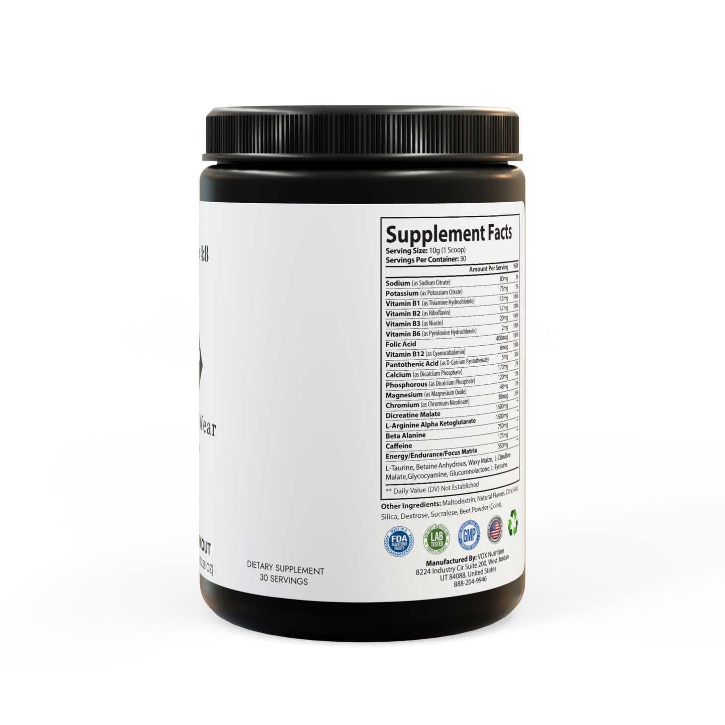 Suplemento pre-entrenamiento, sandía (300 g, 10,58 oz)