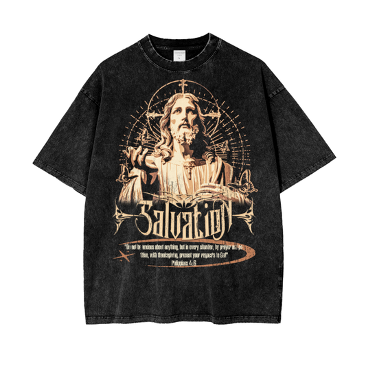 Salvation Graphic Oversized Washed T-Shirt